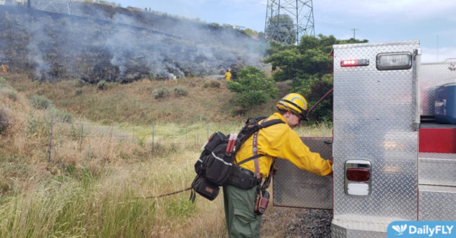 Lewiston Fire Department and Asotin County Fire District #1 attacked a grass and brush fire