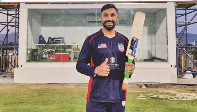 USA cricketer smacks six sixes in an over against Papua New Guinea