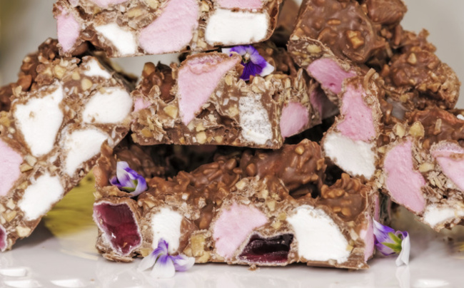 This coconut-rough rocky road recipe is one utterly tempting slice