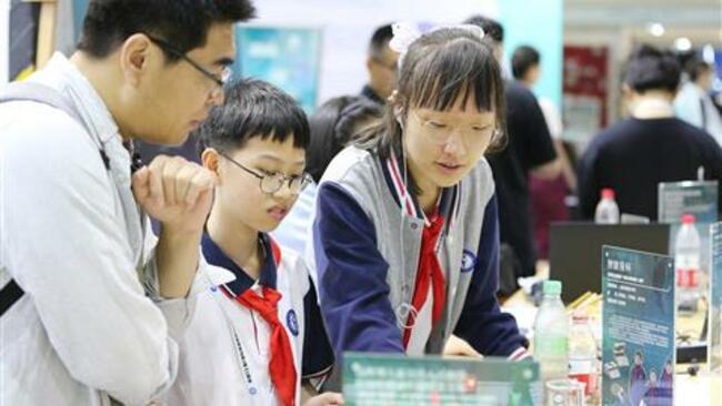 Young students show off science inventions