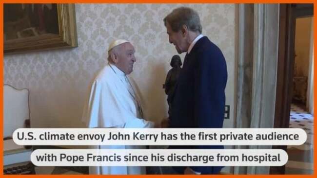 Kerry meets Pope Francis privately, says he's in great form and spirits