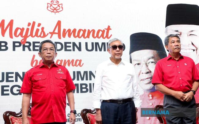 DON'T ENTERTAIN STATEMENTS CONTRARY TO OFFICIAL STANCE OF UNITY GOV'T, AHMAD ZAHID TELLS UMNO LEADERS