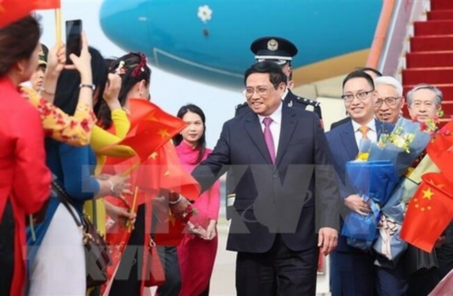 PM Pham Minh Chinh arrives in Beijing, starts official visit to China