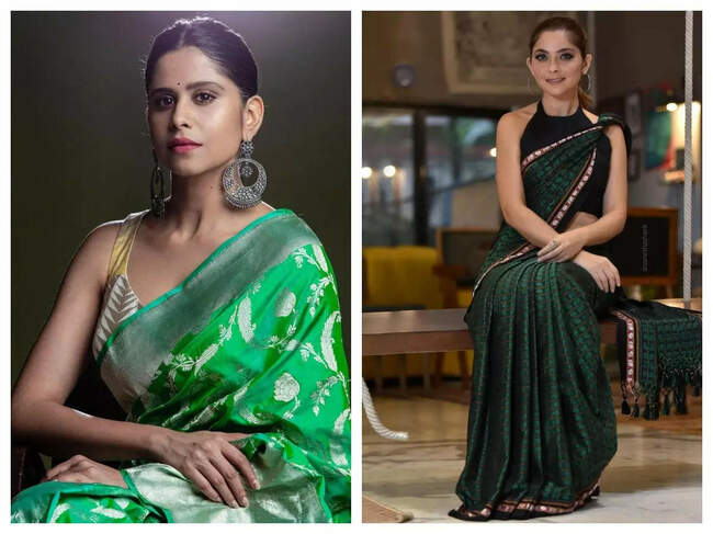 Navratri 2021 Day 2! Sai Tamhankar to Sonalee Kulkarni; Marathi actresses who looked divine in green sarees