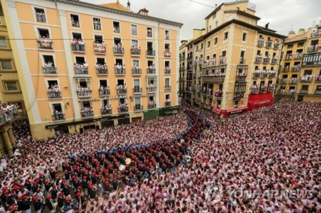 APTOPIX Spain Running of the Bulls