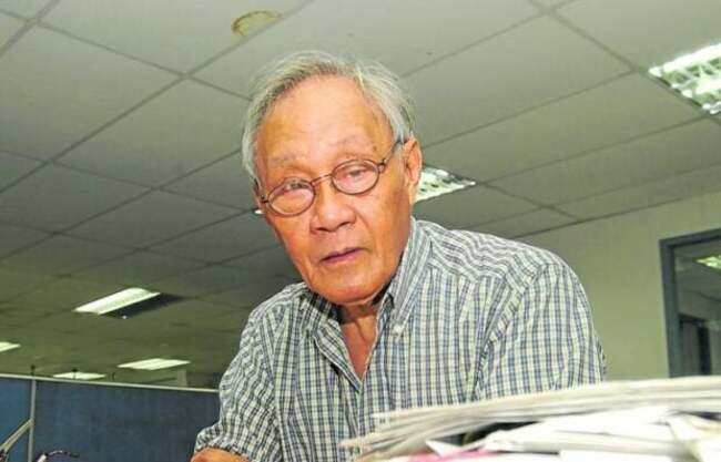 Veteran newsman, author Amando Doronila; 95