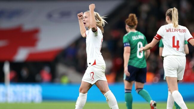 Substitute Beth Mead scores hat trick in England win over Northern Ireland