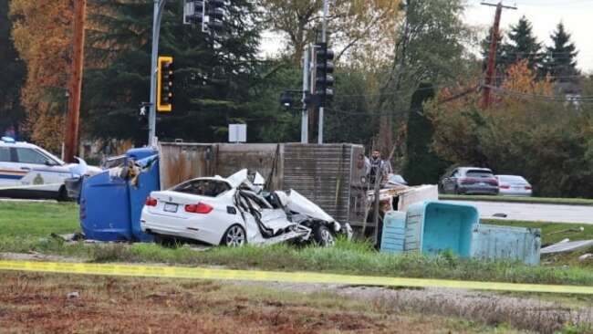 One person killed after collision involving truck carrying fish in Richmond