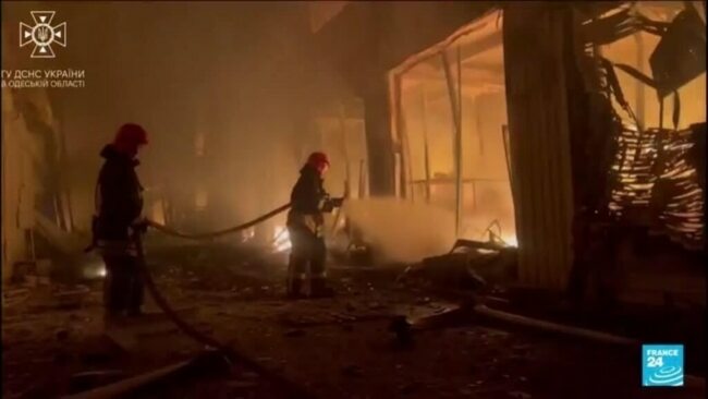 Odesa port hit as Russia launches nighttime attacks across Ukraine