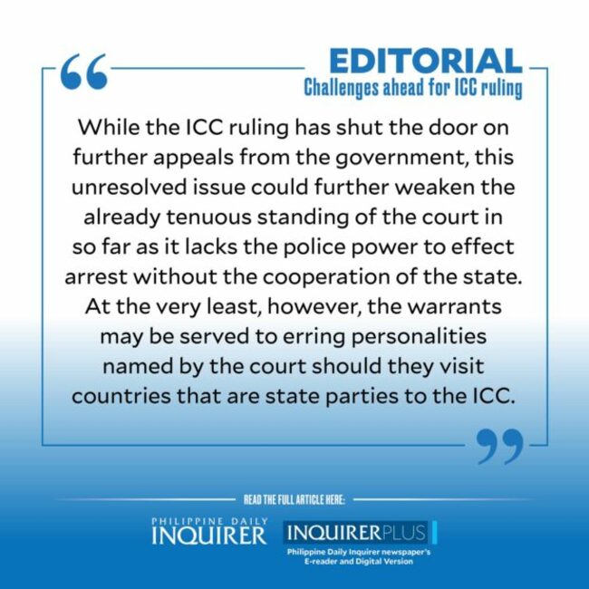 Challenges ahead for ICC ruling