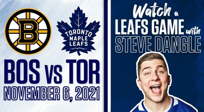 Watch the Maple Leafs take on the Bruins live with Steve Dangle