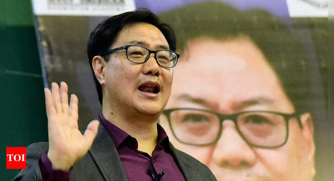 Union law minister Kiren Rijiju hits out at Congress on India-China border issue