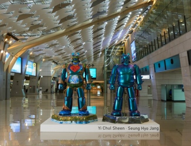 [Photo News] Artworks on view for travelers at Gimpo International Airport