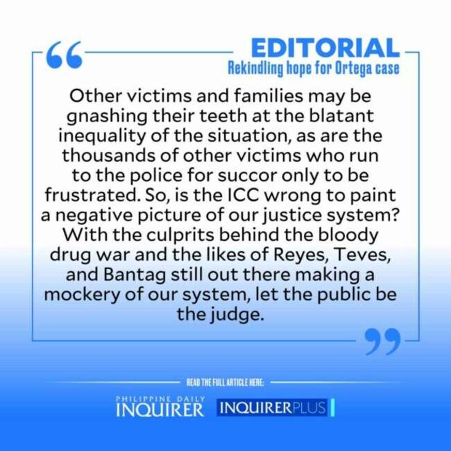 Rekindling hope for Ortega case