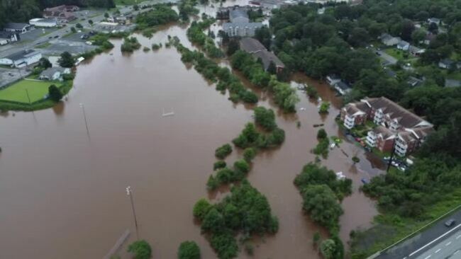 Drone footage shows flooding in Nova Scotia