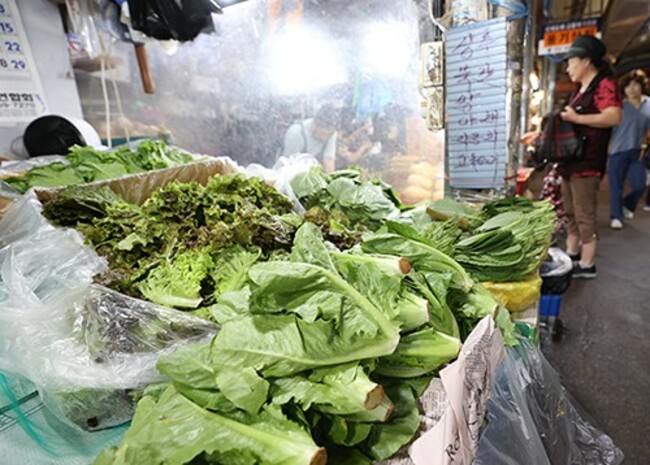 Vegetable prices soar following heavy rains in Korea