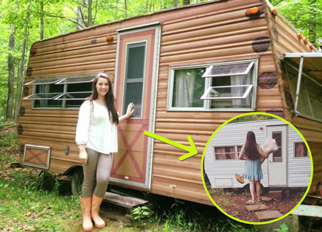 14-Year-Old Girl Buys And Renovates 1974 Camper, New Interior Leaves People Speechless