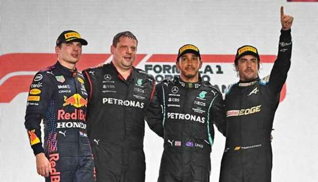 Alonso back on podium after record 7-year gap