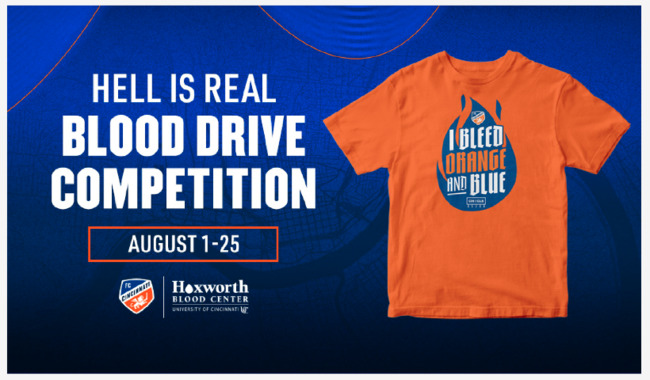 Hoxworth, FC Cincinnati Launch Hell is Real Blood Drive