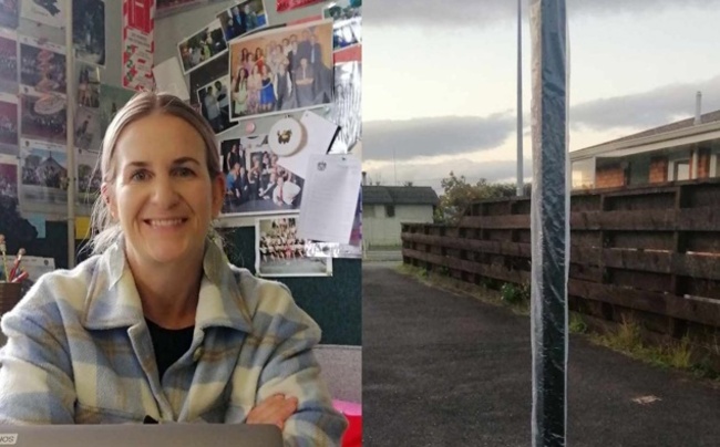 Mysterious pole appears in womans driveway: 'I have no idea what this is doing here'