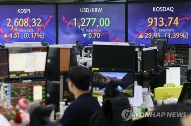 (LEAD) Seoul shares end tumultuous week with modest gains