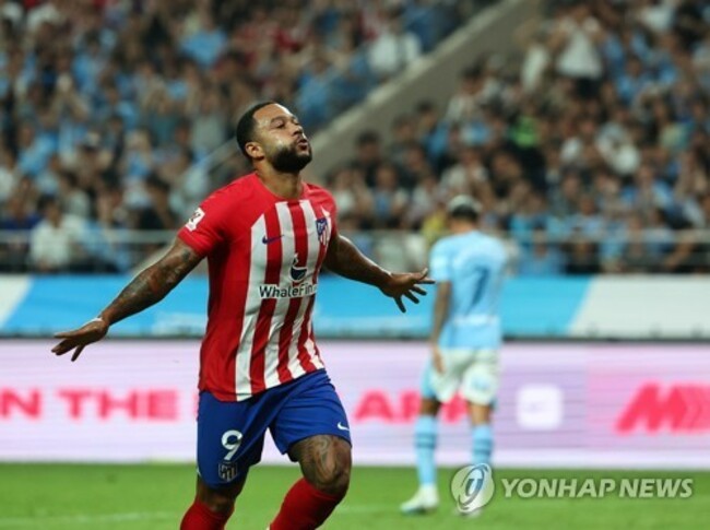 (LEAD) Atletico Madrid beat Manchester City 2-1 in preseason match in Seoul