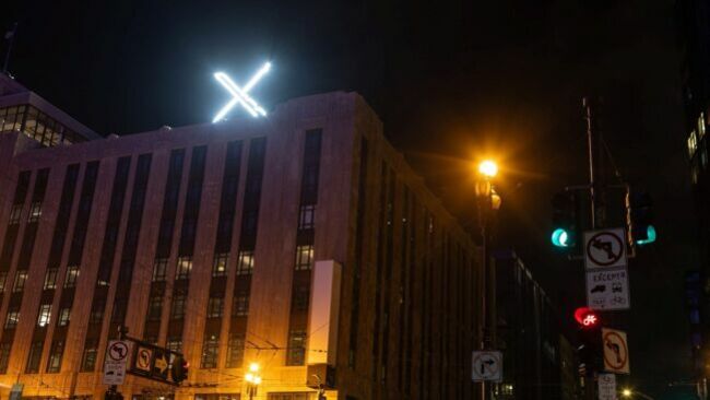 Elon Musk's X Gets Giant Flashing Sign Atop San Francisco Headquarters