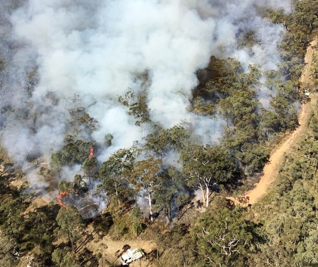 Hazard reduction burn at Maddens Plains
