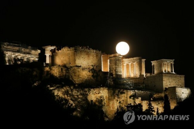 GREECE FULL MOON ACROPOLIS