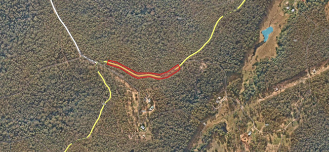 Mandalong Road, Mandalong temporary lane closure