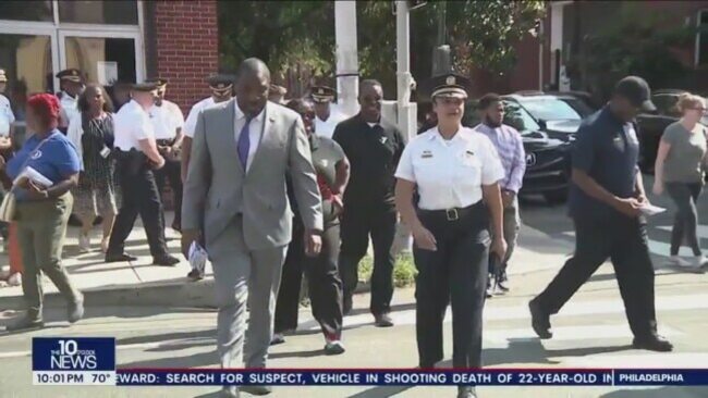 Philly police, city leaders walk for peace