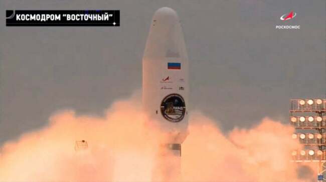 Russia launches lunar lander in race to find water on moon