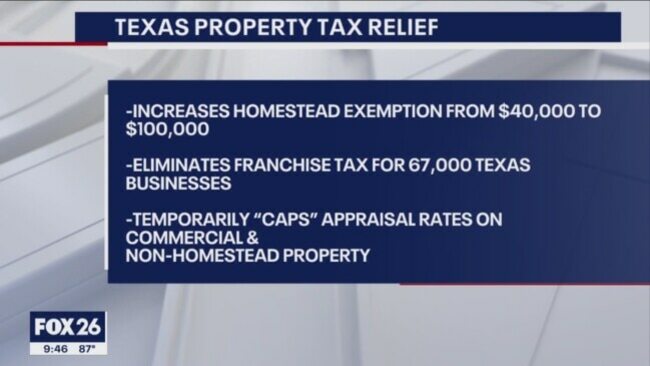 Texas The Issue Is: Property tax bill signed