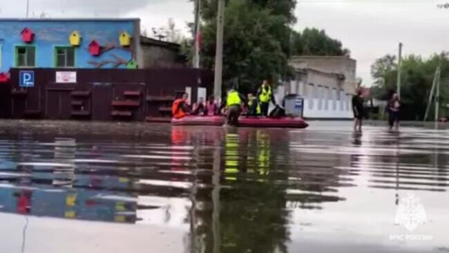 Russian official video shows typhoon floods in Far East