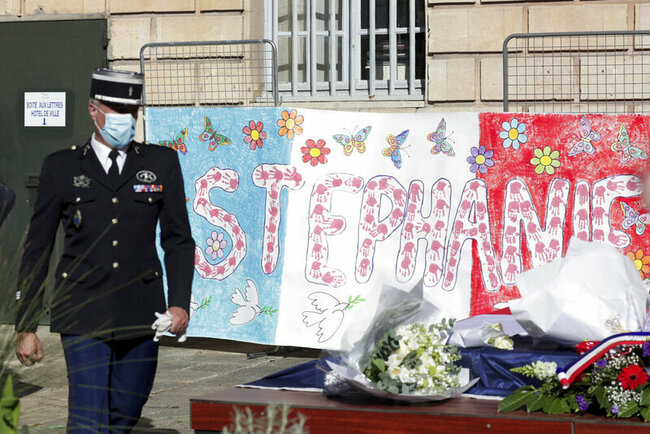 France: National homage for police official stabbed at work