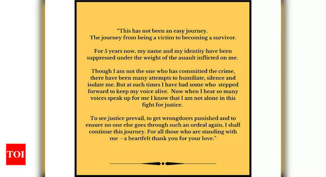 Kerala actor abduction-assault case: Survivor says, “I know that I am not alone in this fight for justice”