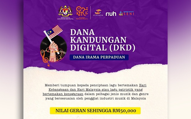 10 COMPANIES RECEIVE GRANTS TOTALLING RM500,000 FOR CREATION OF PATRIOTIC SONGS