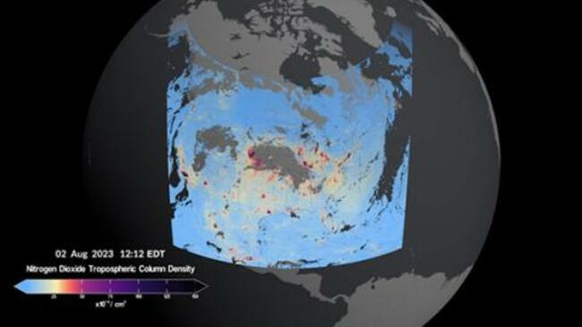 TEMPO Instrument Snaps First Air Pollution Images Over North America