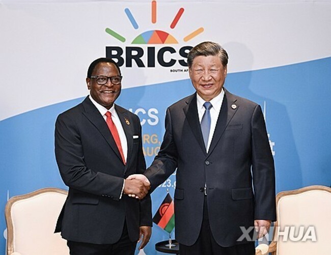 SOUTH AFRICA-JOHANNESBURG-XI JINPING-MALAWI-PRESIDENT-MEETING
