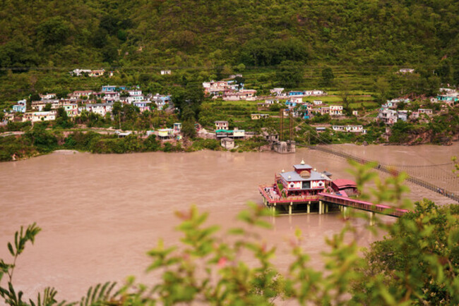 Temple in mid of river