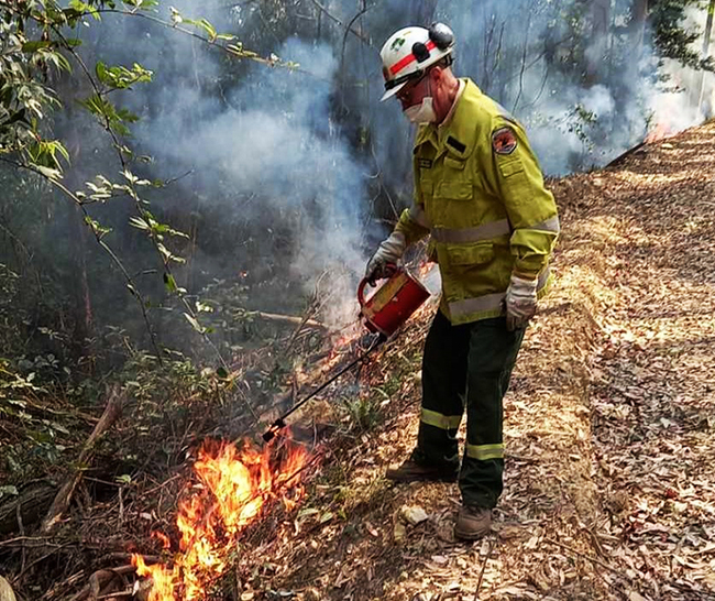 Hazard reduction burn in Brisbane Water National Park 29 August