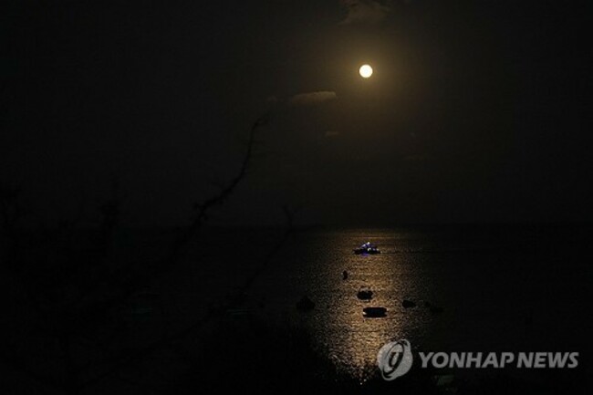 APTOPIX Cyprus Supermoon