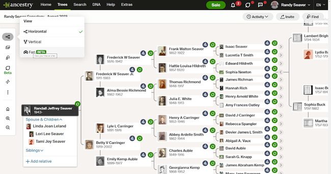 The New Ancestry.com Member Tree Fan Chart