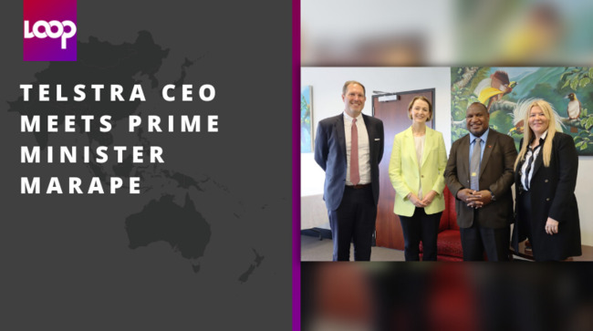 Telstra CEO meets Prime Minister Marape