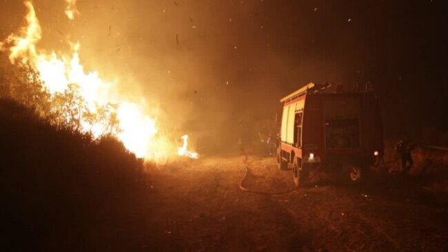 Firefighters battle deadly Greek park blaze