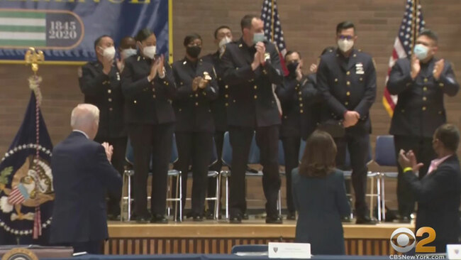 President Joe Biden Honors NYPD Officer Sumit Sulan, Fallen Detectives Jason Rivera, Wilbert Mora