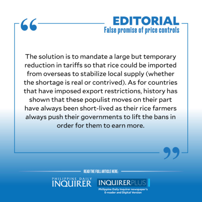 False promise of price controls