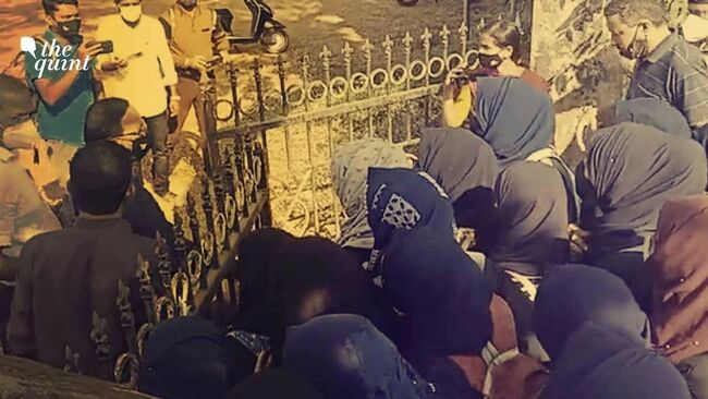 Hijab Row: Students Don Blue Shawls, Chant Jai Bhim in Support of Muslim Women