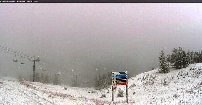 Ski resort gets first taste of snow