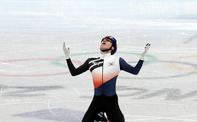 With rousing race, short tracker gives S. Korea 1st gold in Beijing